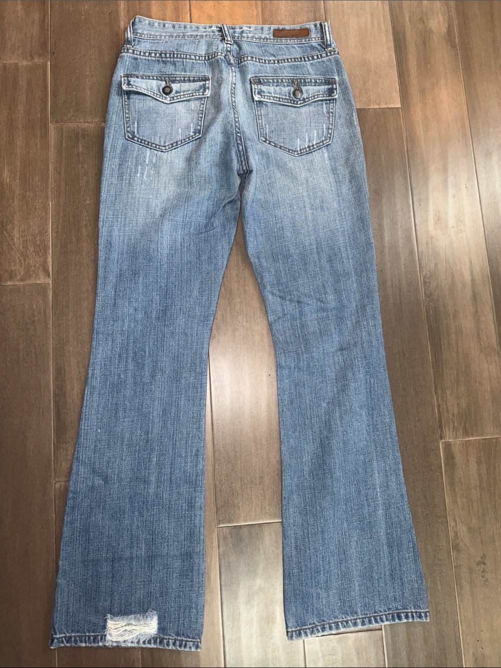Vintage Abercrombie & Fitch Y2K Distressed Bootcut Jeans Size 6 - Picture 4 of 6